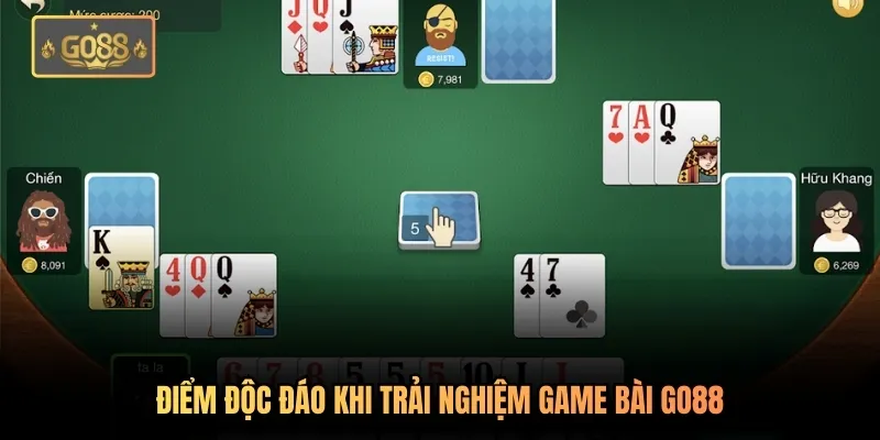 Điểm độc đáo khi trải nghiệm game bài Go88