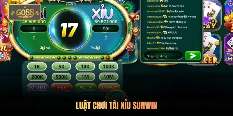Luật chơi tài xỉu Sunwin