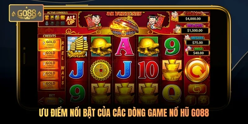 Ưu điểm nổi bật của các dòng game nổ hũ Go88